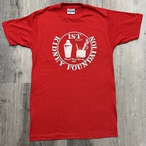 VTG 1985 1st Annual Bloody Mary Mix Off Red 80s Kidney Foundation T Shirt Medium